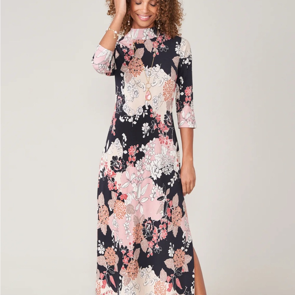 NWT Spartina 449 Naomi Mockneck Midi Dress